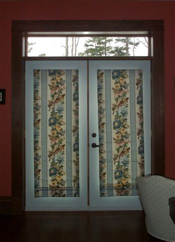 Roman shades on patio door
