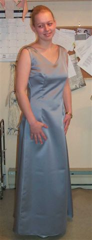 Soft blue satin  for prom or wedding
