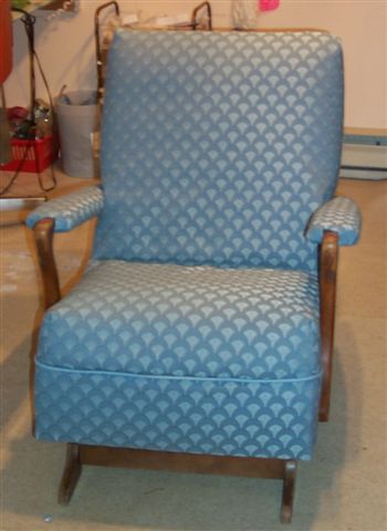 Glider rocker After upholstery
