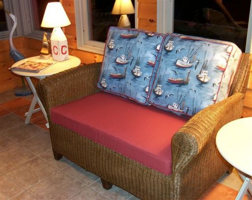 All need pad & cushions for wicker seat
